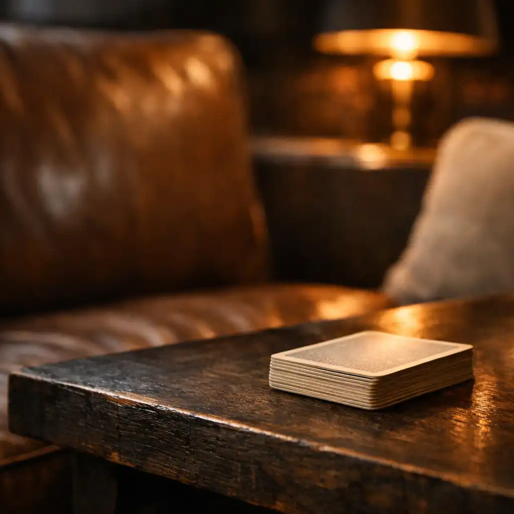 A close view of textured timber, upholstered lounge seating and warm copper-toned light inside the venue.